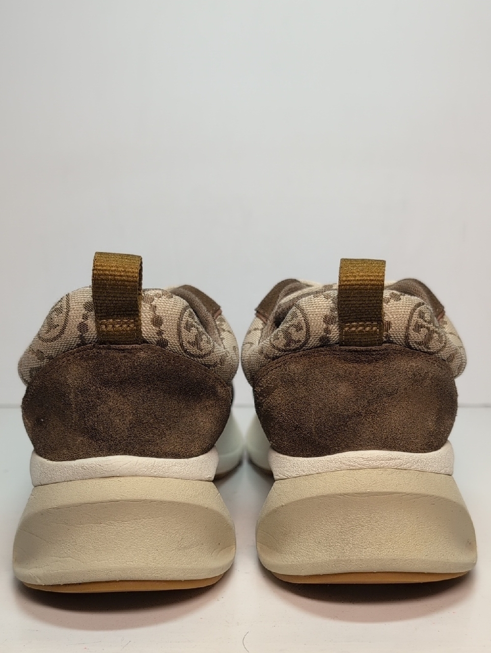 Tory Burch T Monogram Suede Good Luck Trainer sneakers womans size 8 - Picture 5 of 16